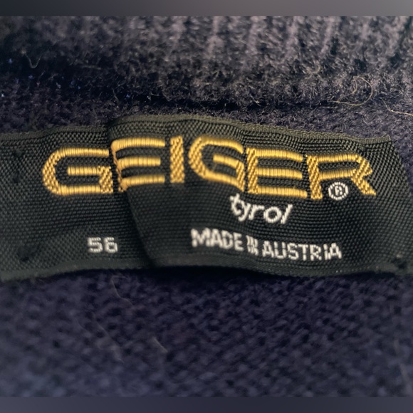 GVC Vintage Geiger Tyrol Wool Winter Sweater Men’s Size 56 - Picture 6 of 7